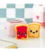 Kawaii Toast Salt and Pepper Shakers in Toaster Holder