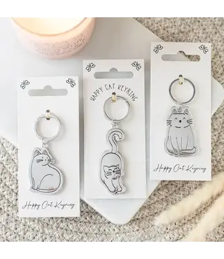 Something Different Wholesale Happy Cat Keyring