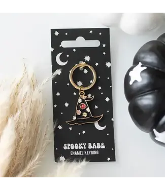 Something Different Wholesale Spooky Babe Halloween Witch Hat Keyring