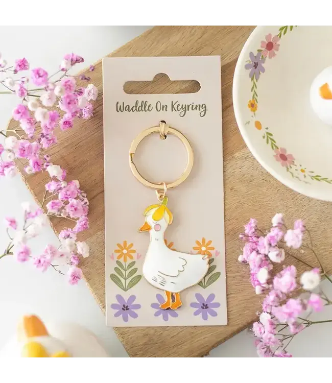 Waddle On Duck Keyring