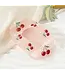 Adorable Vibrant Fruit-Print Oval Hair Claw Clip Cherries