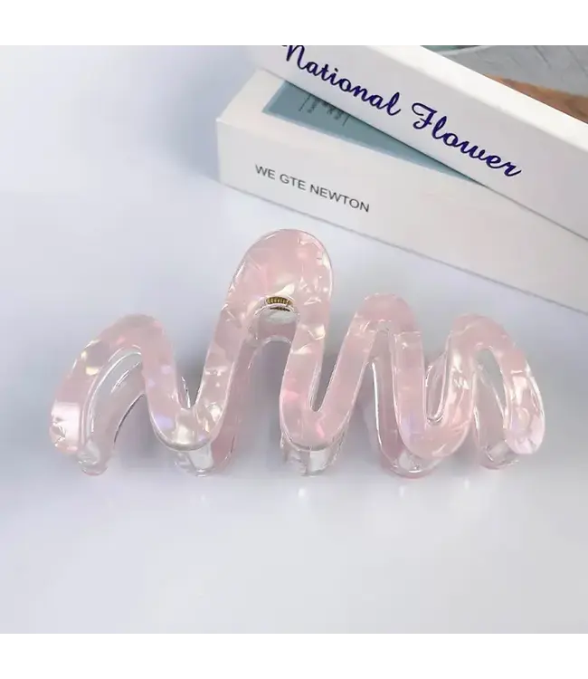 Colorful Wave Shaped Hair Claws - Purple
