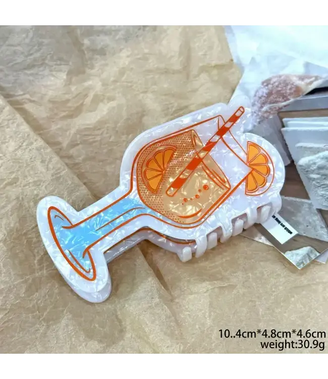 Cocktail Shaped Hair Claw Clip