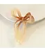 Jelly Color Bow Hair Claw Beige Coffee