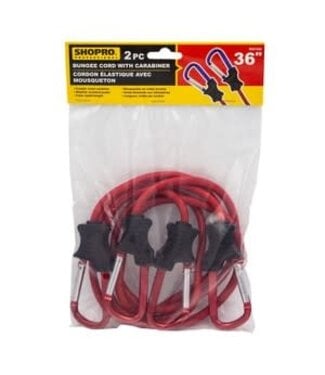 2 PC 36" Bungee With Carabiner