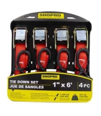 Buckle Tie Down Set 1" x 6'