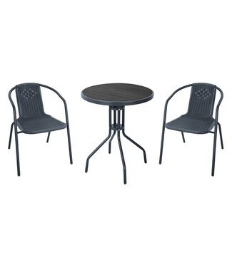 My Patio CALI 3 PC Steel Bistro Set