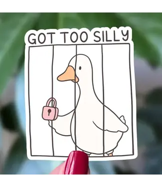 Moonlit Creations Got Too Silly Goose  Vinyl Sticker