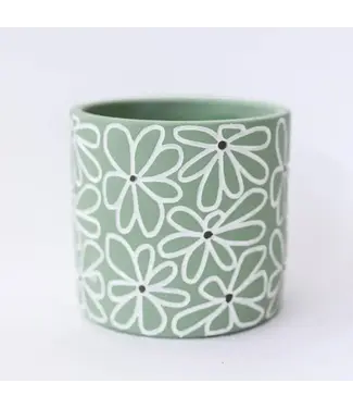 Forpost Trace Inc. Cement Flower Pot Flowers