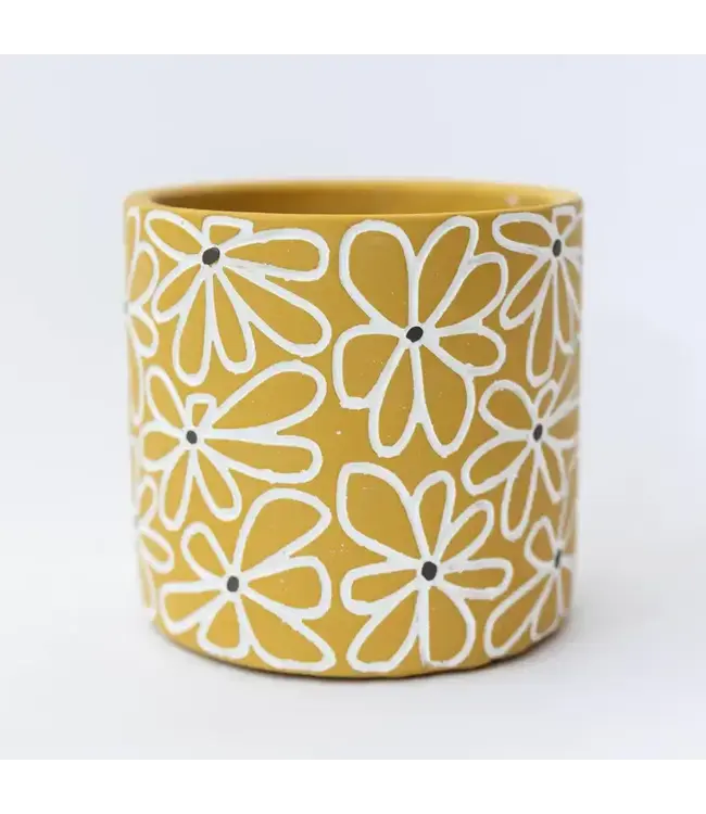 Cement Flower Pot Flowers