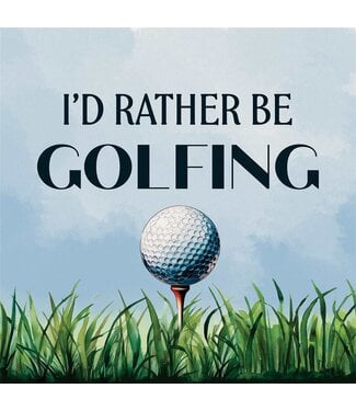 Carson Home & Gift Coaster 4" Sq Golfing