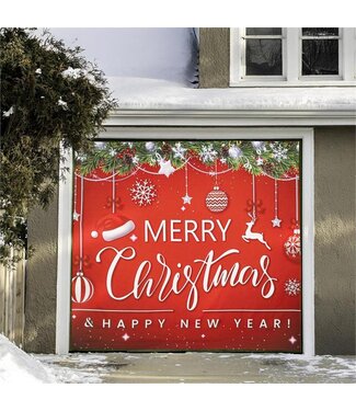 Evergreen Merry Christmas & Happy New Year Single Garage Door Cover