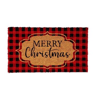 Evergreen Buffalo Check Christmas Coir Mat