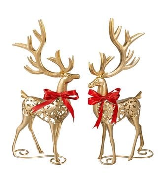 Evergreen Heartfelt Cheer Garden Statue Gilded Deer - Single