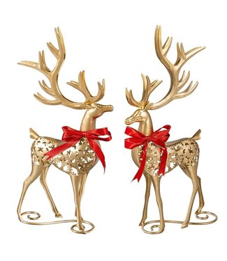 My Evergreen Heartfelt Cheer Garden Statue Gilded Deer - Single