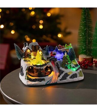 Evergreen Heartfelt Cheer LED Table Decor Plastic Christmas Winter Scene