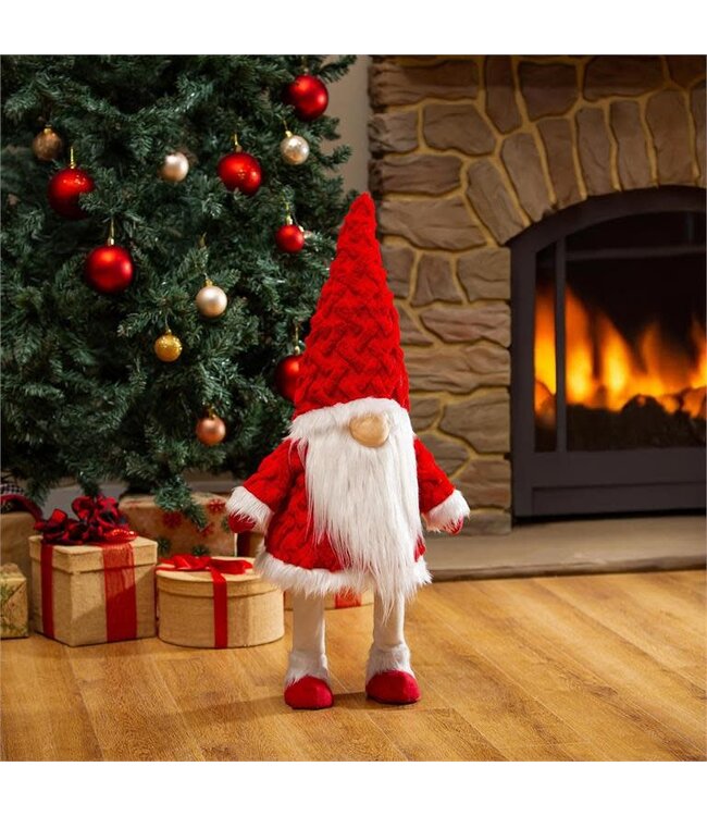 Winter Grove Table Décor Fabric Gnome with Bouncing Body
