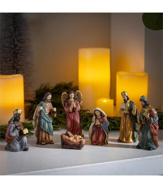 My Evergreen Nativity Table Decor Resin Scene Set