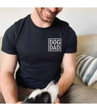 Take It 'N' Leave It Dog Dad Printed Black Tee