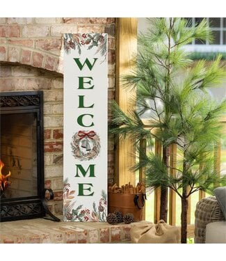 Evergreen Winter Grove Wreath And Bell Porch Leaner