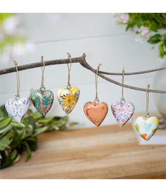 Evergreen Hop Into Spring Heart Wood Hanging Decor Asst. Colours