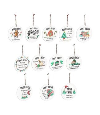 Evergreen Heartfelt Cheer Ornament Christmas Most Likely To...