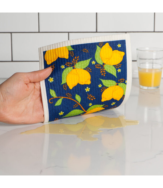 Provencal Lemons Swedish Dishcloth