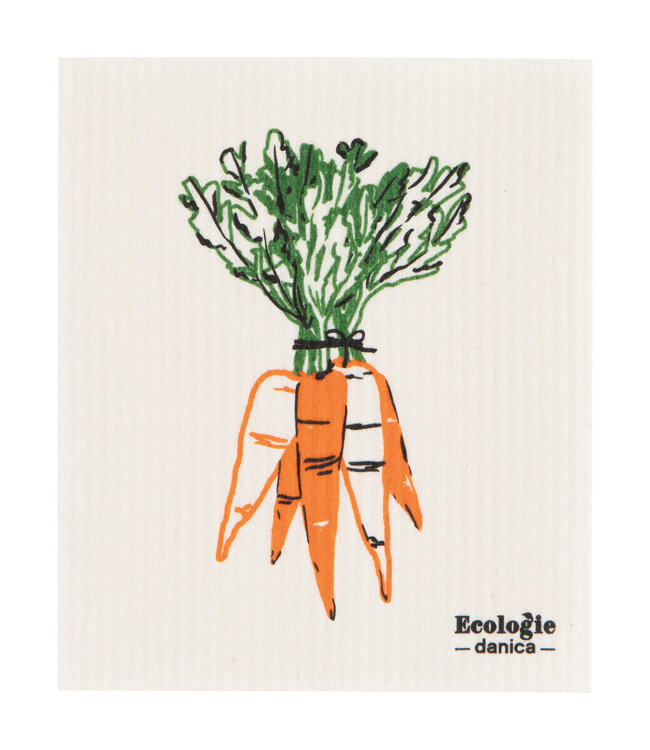 Veggie Stand Carrot Swedish Dishcloth