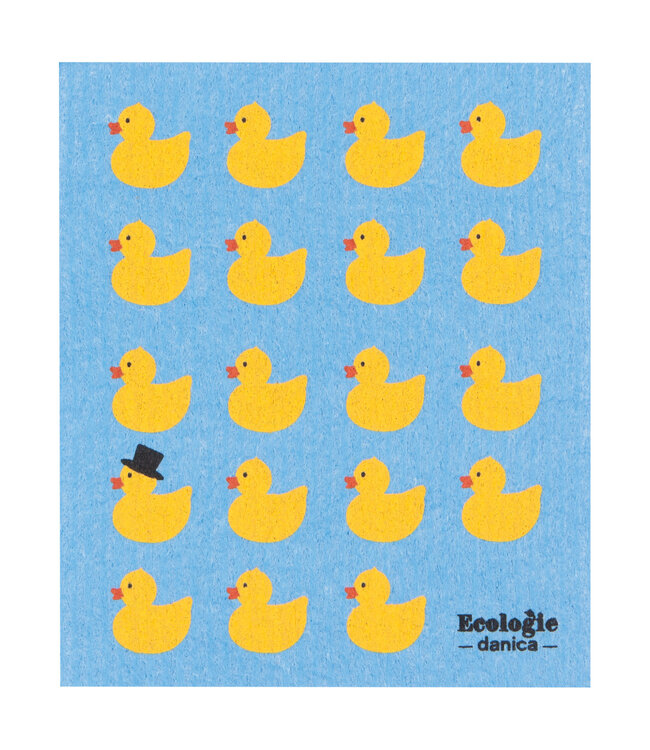 Rubber Duckies Swedish Dishcloth