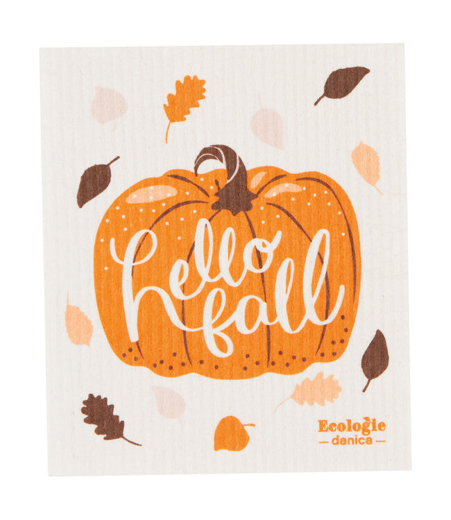 Hello Fall Swedish Dishcloth