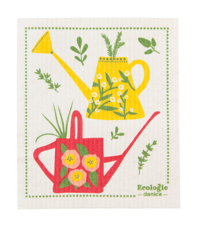 Watering Cans Swedish Dishcloth