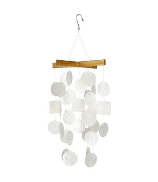 Evergreen Mini Capiz Chime - White