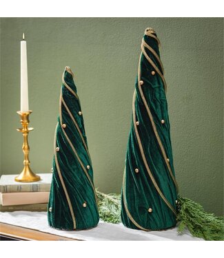 Evergreen Fabric Tree with Beads, Small