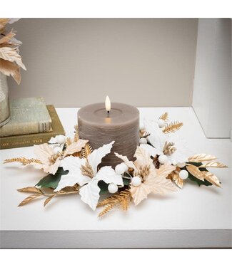 Evergreen Pearl & Pine Candle Wreath, Candle Wreath