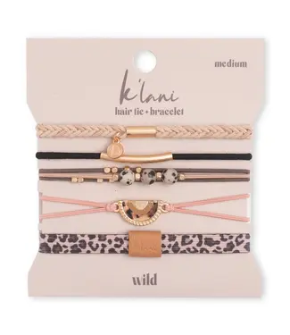 Klani Canada Bracelet/Hair Tie Set  Wild Small