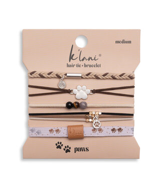 Klani Canada Bracelet/Hair Tie Set  Paws Large