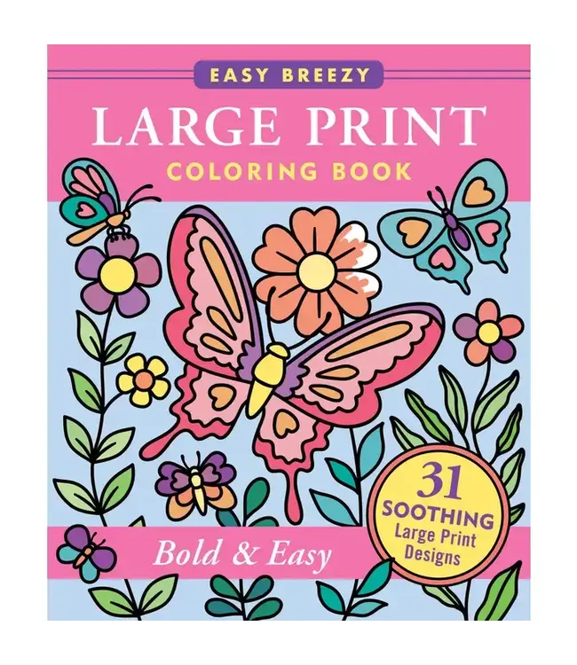 Large Print Coloring Book - Bold & Easy