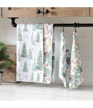 Evergreen Winter Grove Foliage Kitchen Gift Set Quick Dry