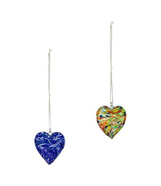 Evergreen Heartfelt Cheer Ornament Art Glass Heart