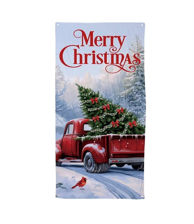 Evergreen Christmas Delivery Door Cover