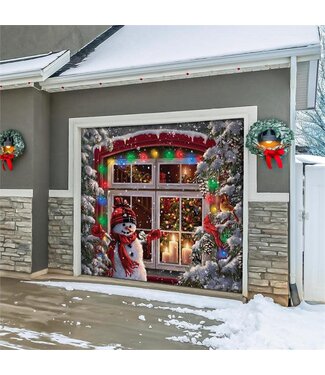 Evergreen Winter View Single Garage Door Cover