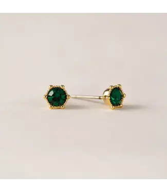 Lover's Tempo Astrid Stud Earrings - Emerald