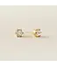 Sol CZ Stud Earrings - Gold