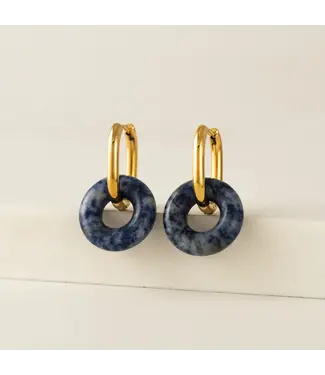 Lover's Tempo Thames Hoop Earrings - Blue