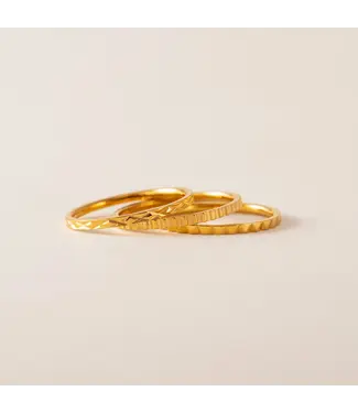 Lover's Tempo Brit Ring Set - Gold