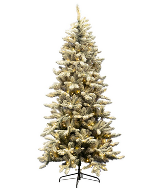 CF Collection TREE FLOCKED PVC PINE 7'/895T 350L LED WARM WHITE LIGHTS