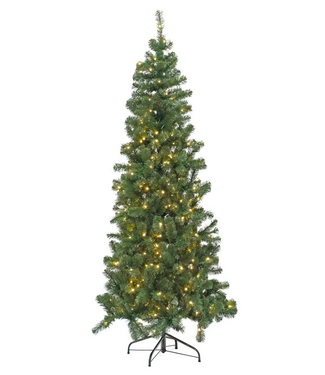 CF Collection TREE SLIM PVC PINE 6.5'/550T 300L-LED WARM WHITE LIGHTS