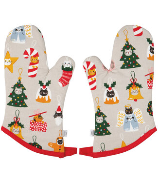 Danica Brands Bauble Cats Christmas Mitts Set of 2