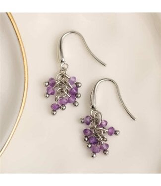 Narelle Narelle Earring Fringe Amethyst Gold