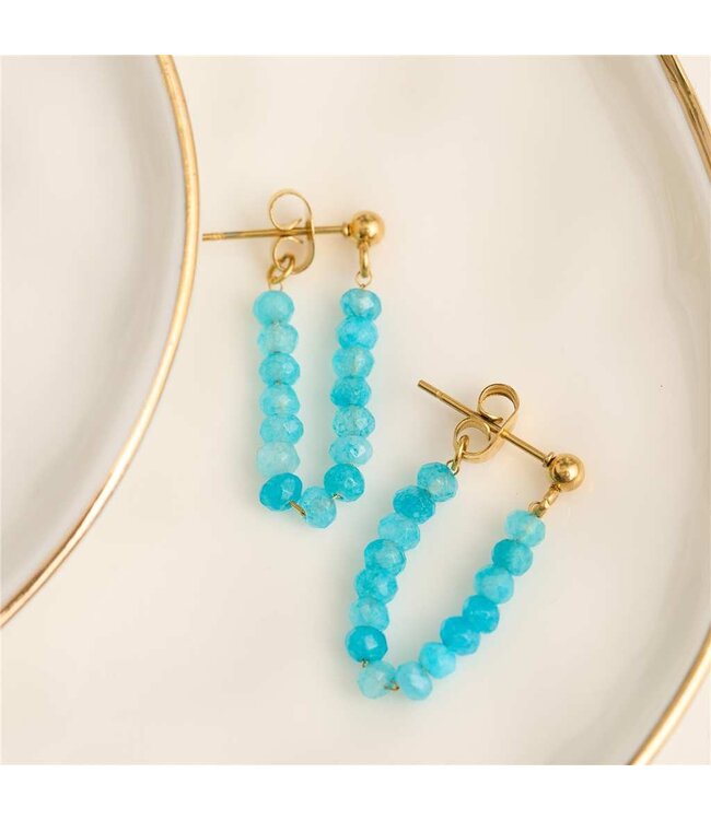 Narelle Earring Dangle Kyanite Gold